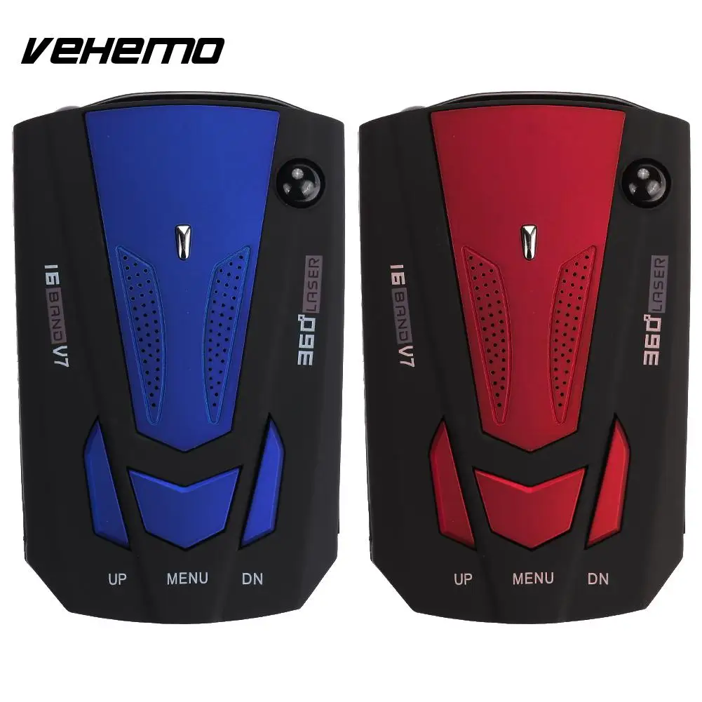 

Vehemo V7 360 Degrees Car Radar 16 Band Scanning Tracker Detector Universal Speed Control Detector Touching Key LED Display