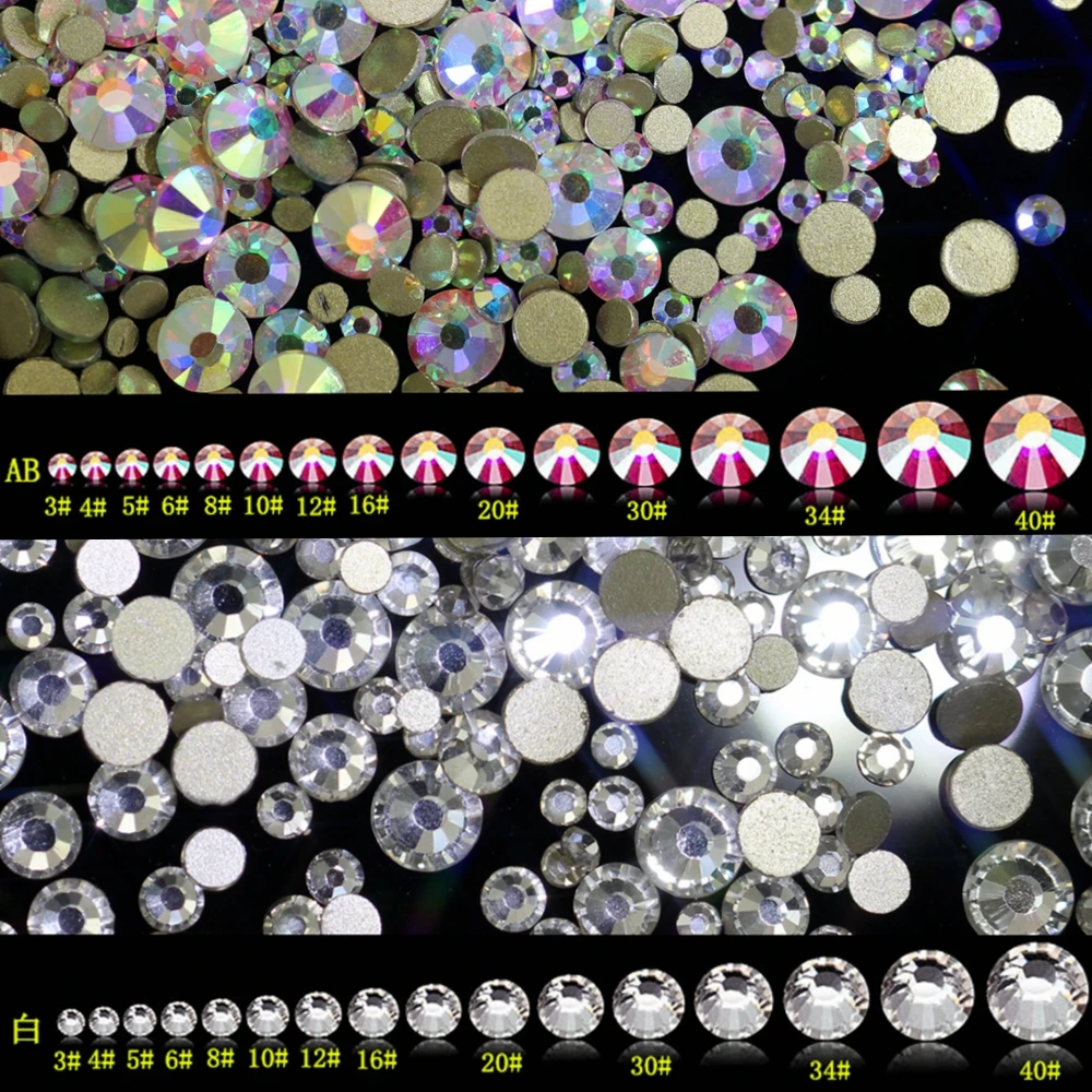 1440 5mm Ss20 non hotfix clear JEWEL acrylic Champagne RHINESTONE Bead