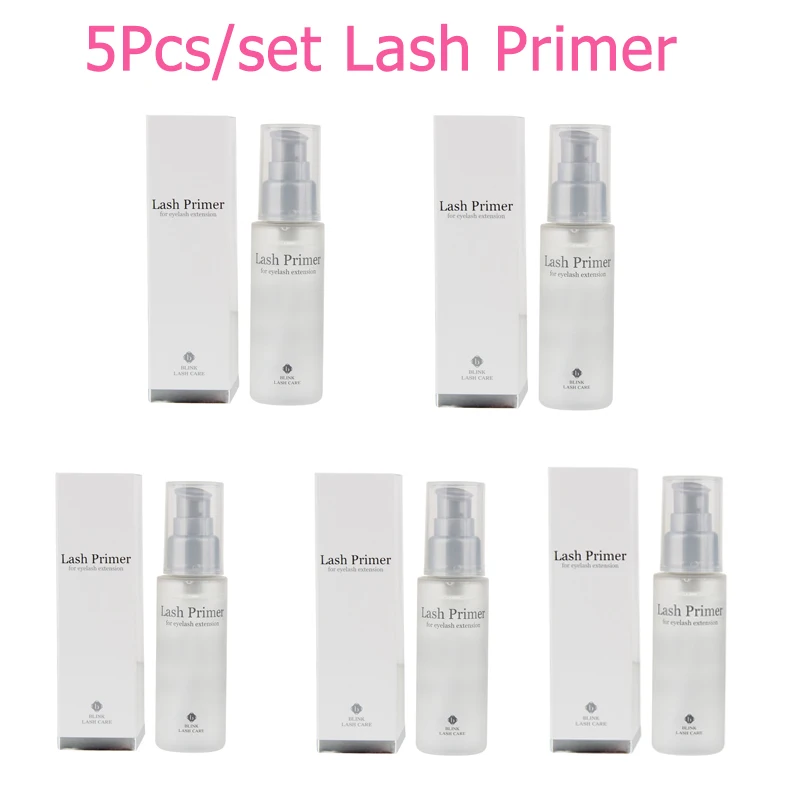 5pcs set 50ml bottle Eyelash Extension Lash Primer Individual Eyelashes Primer Cleanser Lash Application Extension Pre