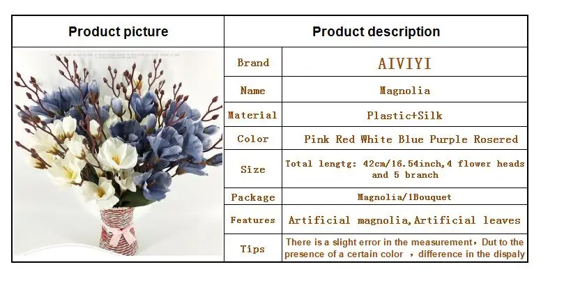 Импортные товары, отличный товар, искусственная Магнолия, букет цветов, Свадебный семейный стол, украшение для гостиной, сделай сам, искусственный цветок