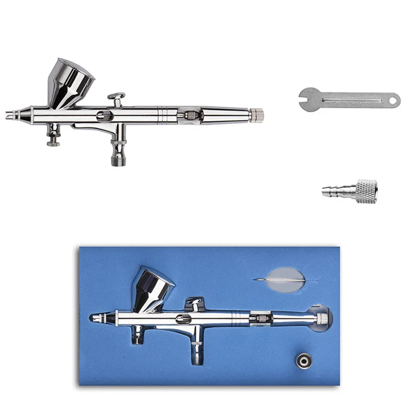 

G-180 Airbrush Kit 9CC Cup Capacity Press Pull Double Action Switch Metal Forging Fine Spray High Efficiency Dispersion