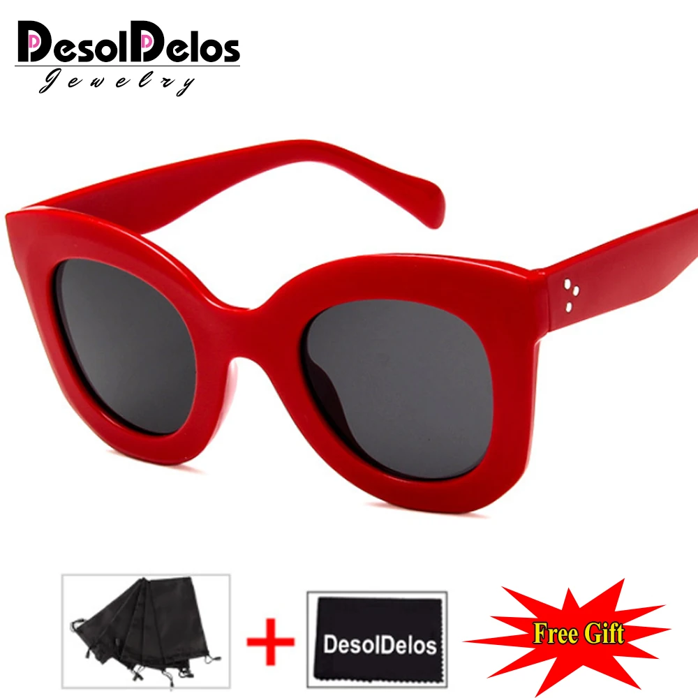 2019 Fashion Design Cat Eye Sunglasses Women Sun Glasses Mirror Gradient Lens Retro Gafas Eyewear Oculos de sol UV400