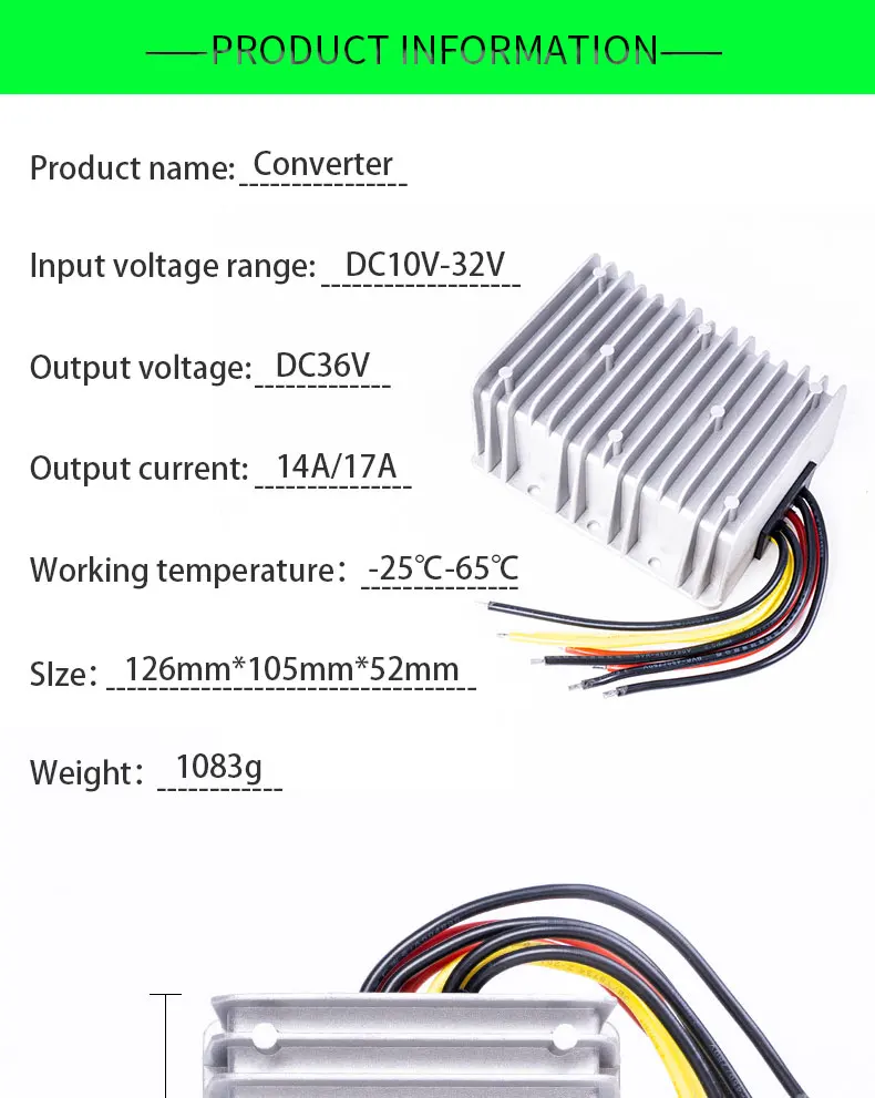 10 V-32 V постоянного тока до 36V 14A 17A Вт конвертер постоянного/переменного тока импульсный повышающий Напряжение модуль Питание для Легковые автомобили свет CE по ограничению на использование опасных материалов в производстве Сертифицированный