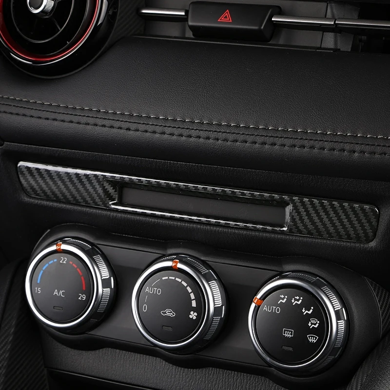 For Mazda CX3 Center Console Carbon Fibre Liquid Crystal Screen Trim Strip CX-3 Car Accessories | Автомобили и мотоциклы