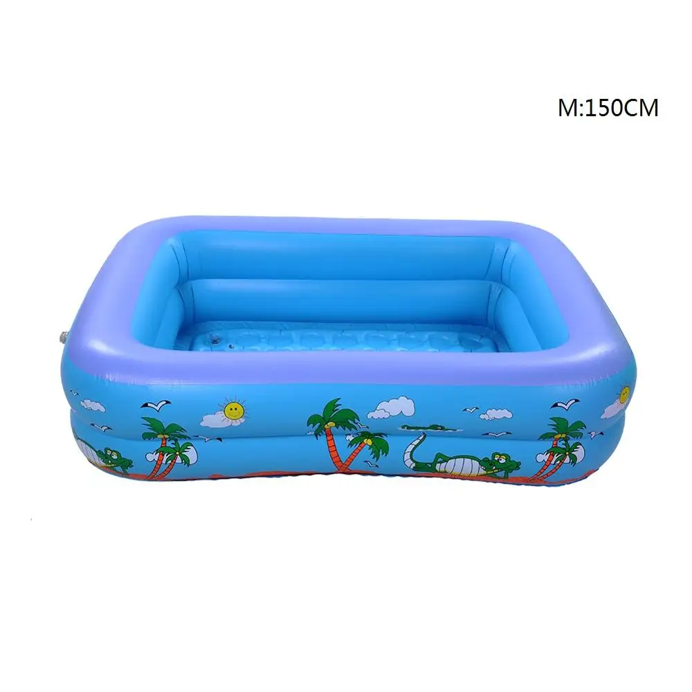Многослойный s два м три ребенка пляж шаблон печати надувной квадратный бассейн Играя пузырь дно надувные - Цвет: M150CM