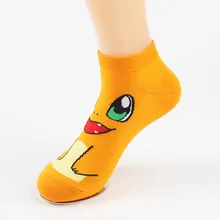 2 пар/лот, дешево,, носки с аниме «Покемон го», хлопковые жаккардовые японские Носки с рисунком Пикачу, новинка, забавные носки для женщин