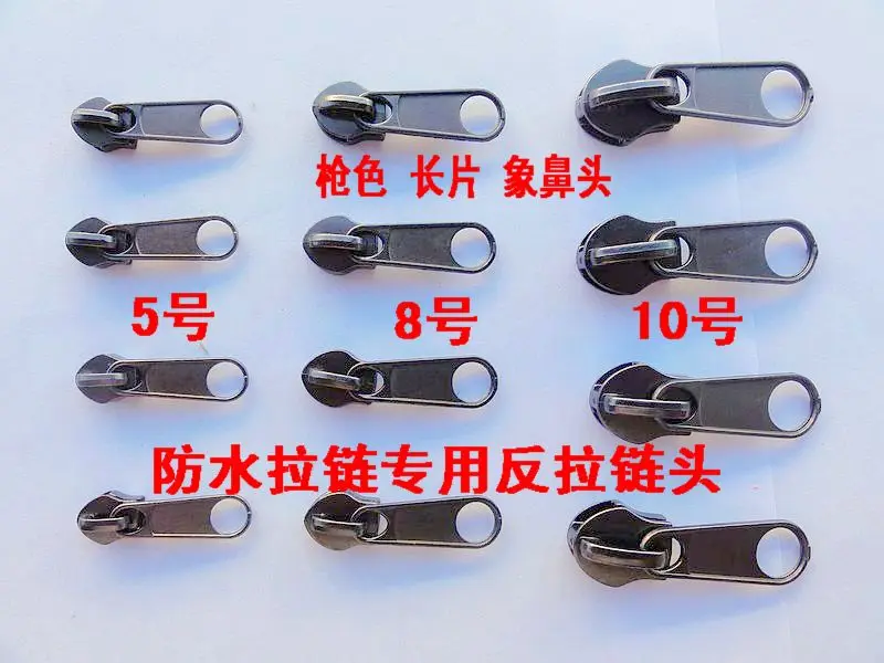 5 8 10 gun metal sliders zipper head for waterproof zipper 4pcs Better For repair diy zipper