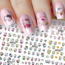 12 листов Cat Nail Art декоративные стикеры Водные Наклейки для нейл-арта переводные наклейки для ногтей Инструменты