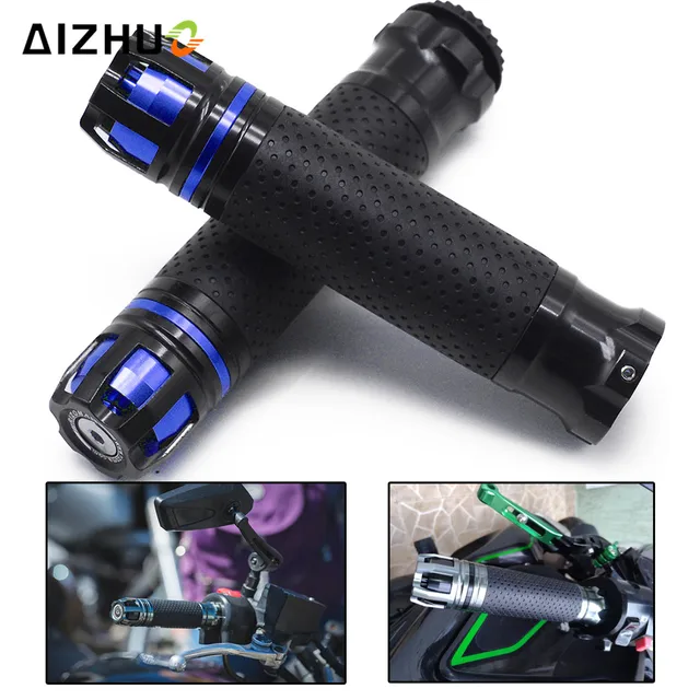 Universal 7/8'' 22MM Motorcycle Handle Grip Handbar Ends FOR SUZUKI