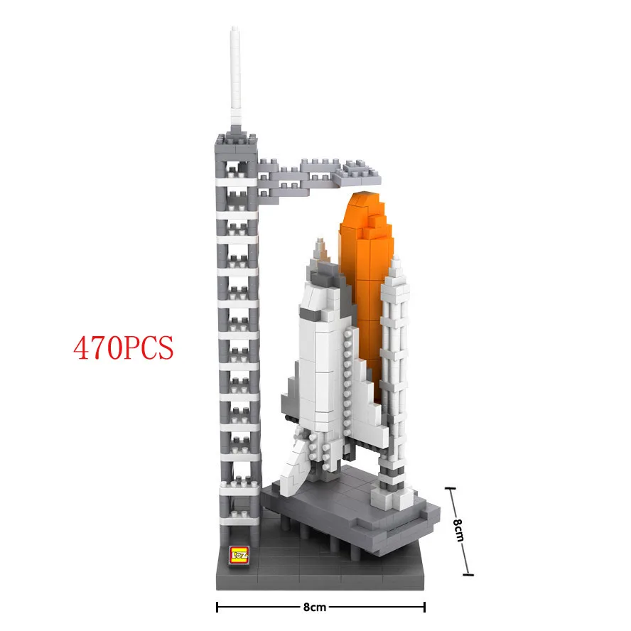 470PCS Creator Mini Diamond Building Block Space Shuttle Launch Center