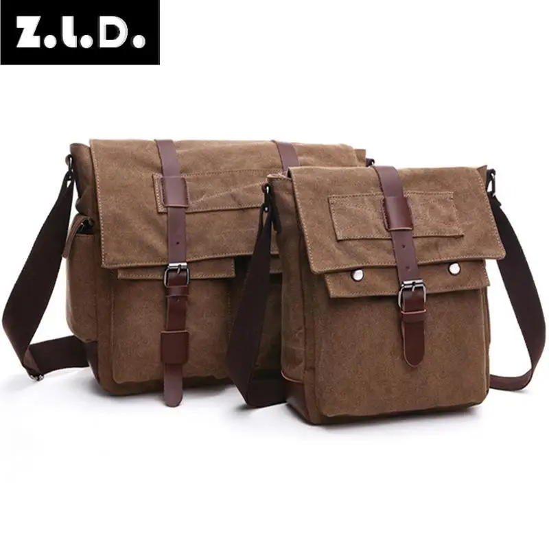 Z.l.d. Новая модная повседневная холщовая Мужская сумка практичная деловая Диагональная Сумка на ремне мужская Ретро брендовая сумка