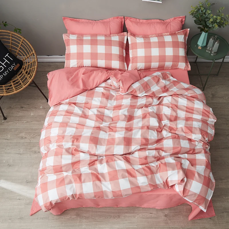 Bedding Sets Red And White Stripes Soft Duvet Cover Quilt Cover