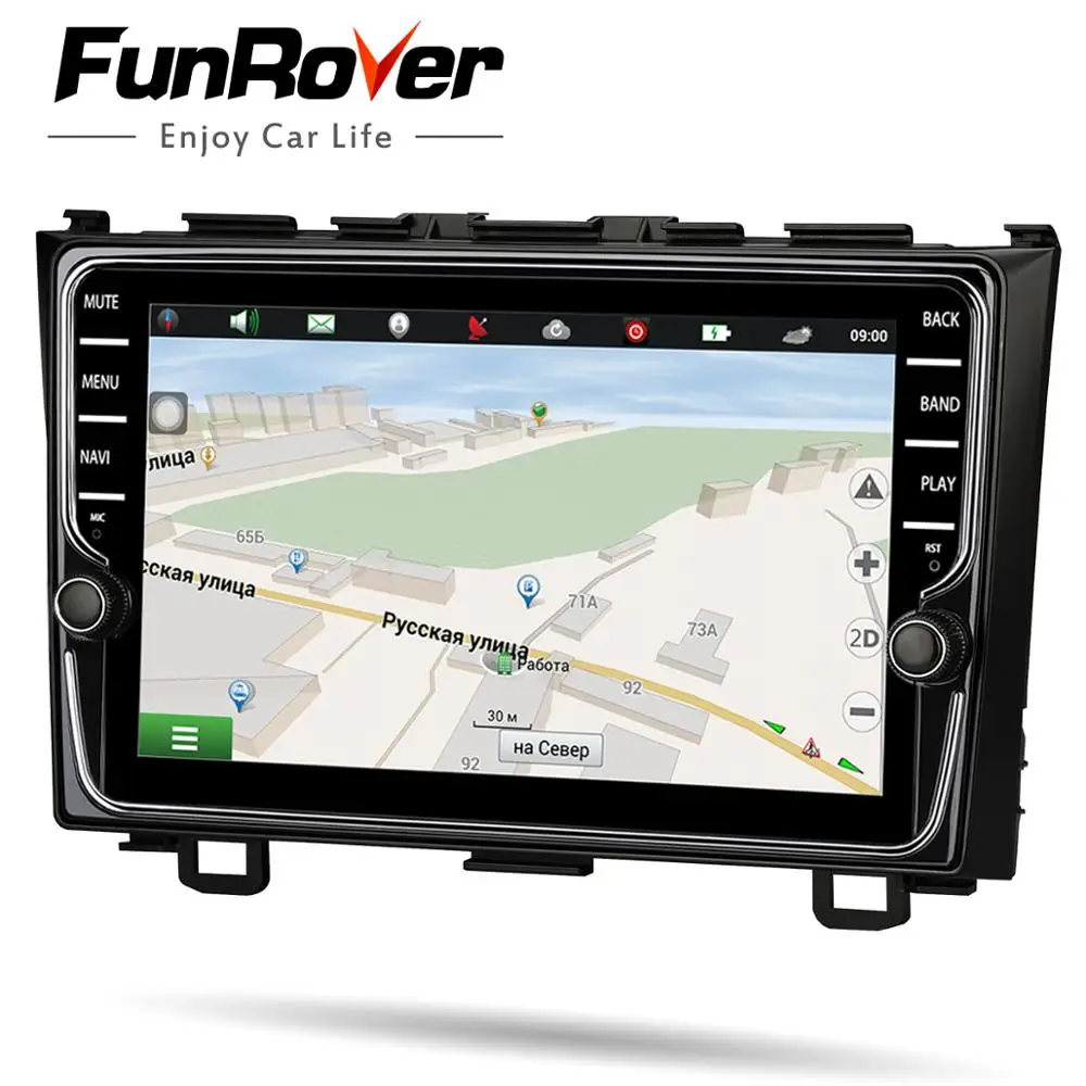 Sale Funrover IPS Android 8.0 Car dvd multimedia player For Honda CRV 2006-2011 with car radio video player gps navigation 2 din RDS 3
