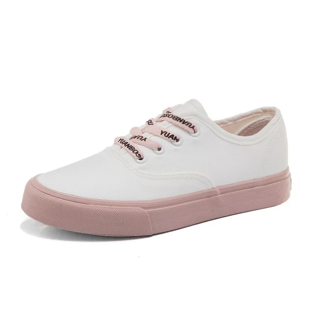 

Canvas shoes female new white shoes students wild simple fashion shoes.