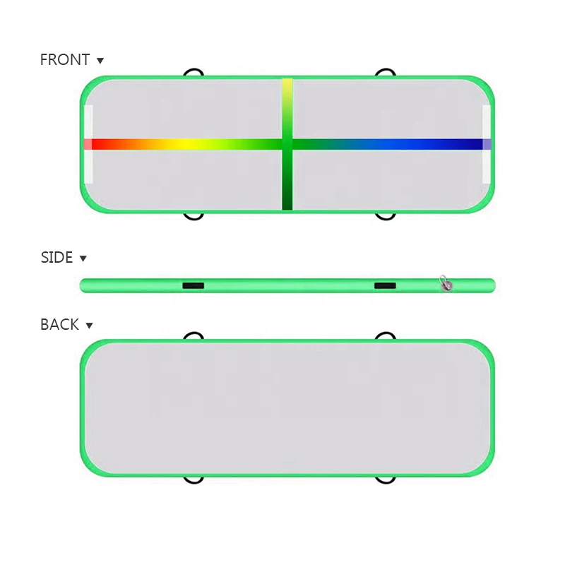 JIANIF 4/5/6m воздушная дорожка гимнастики надувной батут пол-батут для дома Коврик для йоги Олимпийских игр обучение дропшиппинг - Цвет: color green