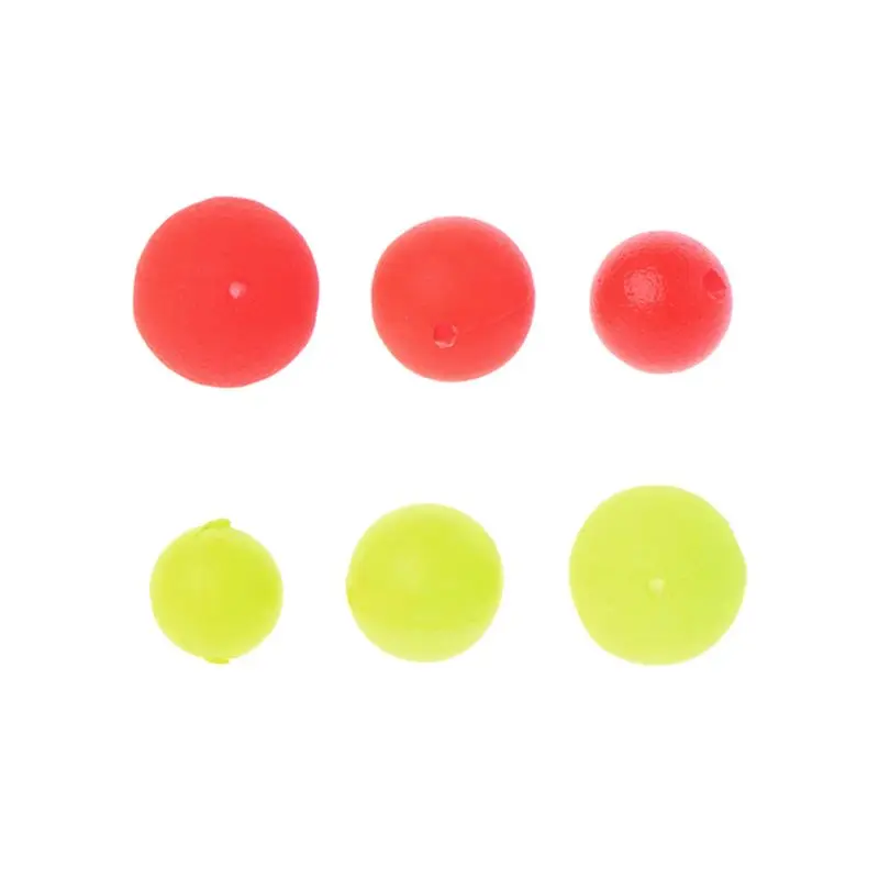 

100 Pcs/Set Fishing Float Bean EVA Bead Bobber Ultralight Round Attractive Colorful Casting Fishing Tackle Accessories 6/7/8mm
