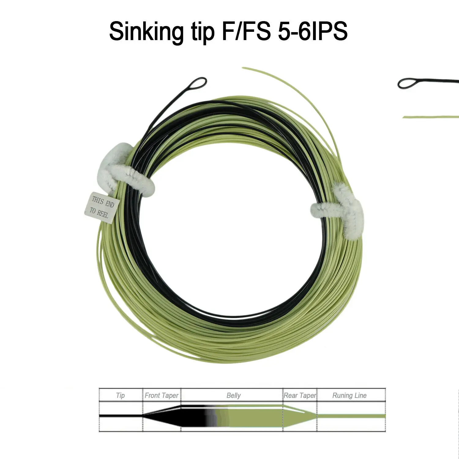 Aventik Sinking Tip Fly Line Fast Sinking Line With Welded Loop IPS 5-6