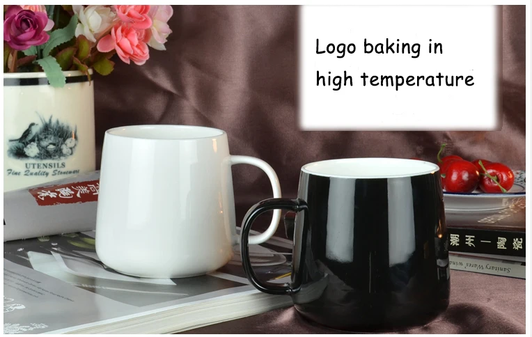 

Ceramic mug of bone china, with hand grip, 360ML, logo printing is available