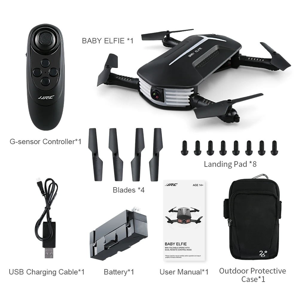 

Original JJRC H37 Mini Baby Elfie 720P Foldable Arm WIFI FPV Altitude Hold RC Quadcopter RTF Selfie Drone RC Drone with Camera