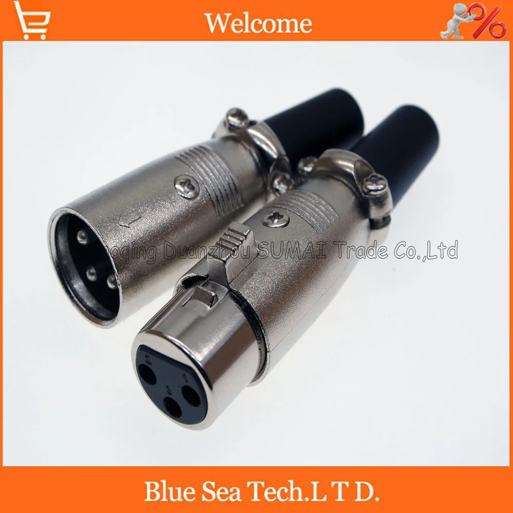 5 Pairs Audio MIC Connector XLR 3 Pin Male and female J3P XLR KTV