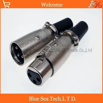 

5 Pairs Audio MIC Connector XLR 3 Pin Male and female J3P XLR KTV Microphone plug,Japan type Lock screw