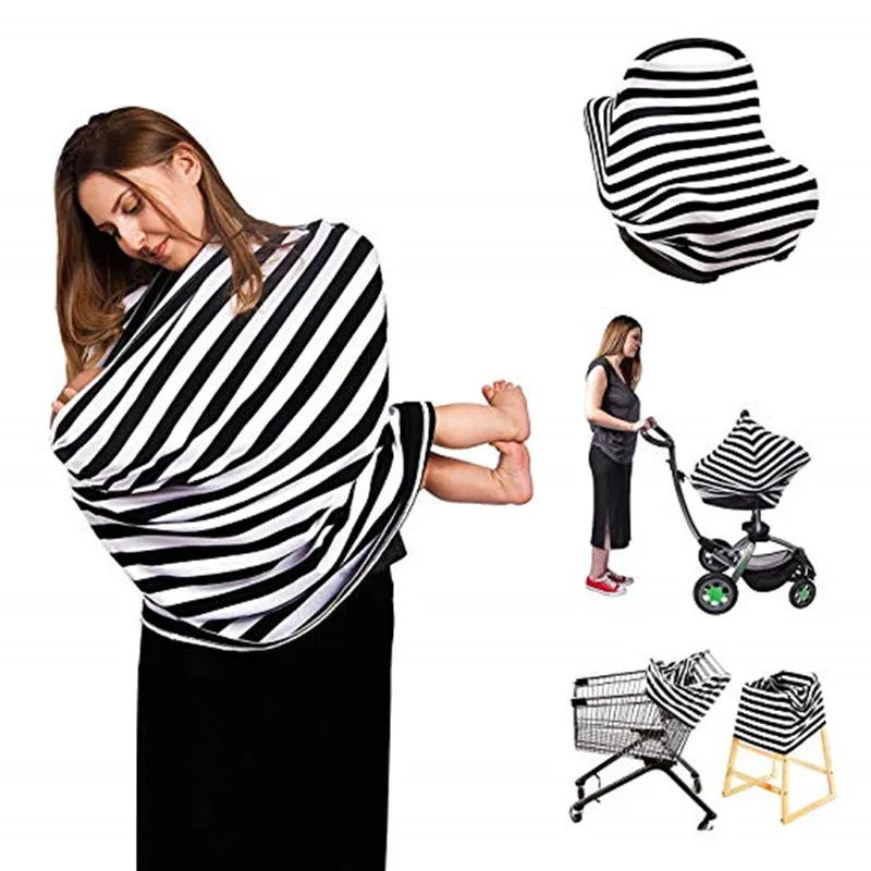 CarSeat Cover for Baby Stretchy Carseat Canopy, Nursing Breastfeeding