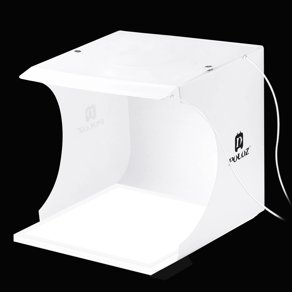 

PULUZ Portable Mini Led Photo Studio Box Tabletop Shooting Soft Box Tent + Shadowless Bottom Light + 2*LED Panels + 6*Backdrops