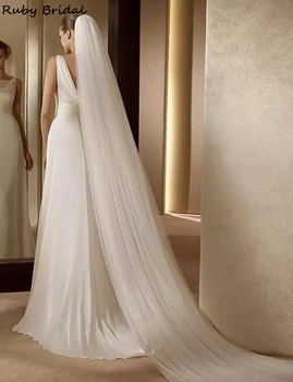 

Ruby Bridal 2018 Cheap Wholsale Two Layers White Ivory Wedding Veil Bridal Veil Long 3M Tulle Veils Wedding Accessorie P14