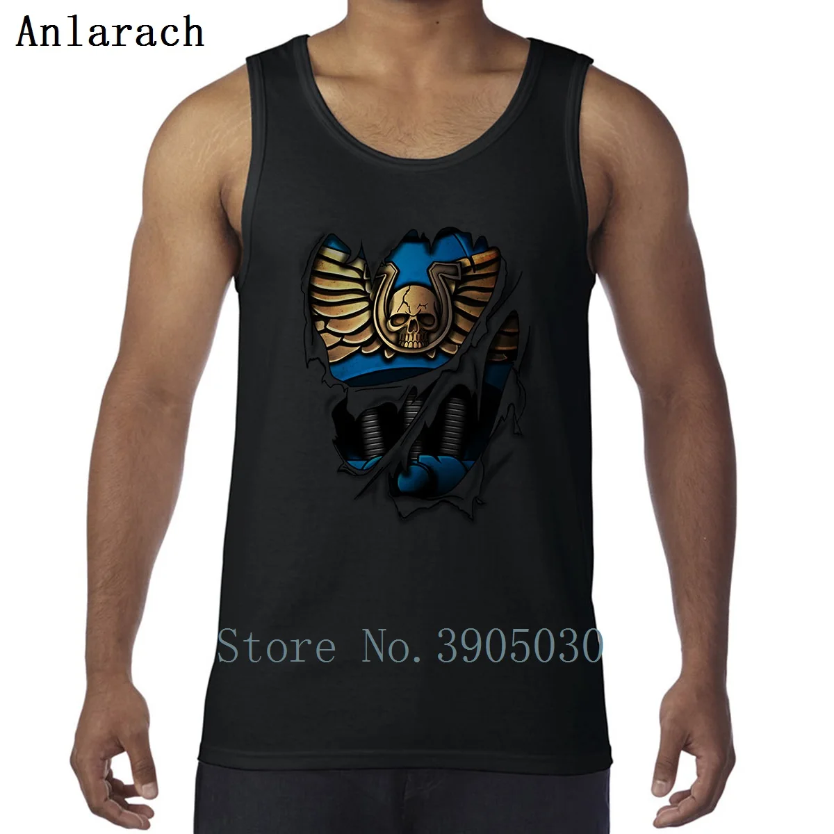 

Ultramarines Armor Vests Crazy Male Summer Style Popular Tank Tops Men O-Neck Singlets Designing Anlarach Cool