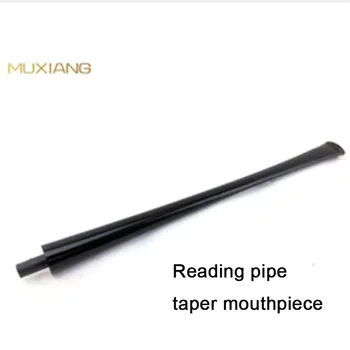 

MUXIANG Taper Acrylic Smoking Pipe Mouthpiece Reading Pipe Specialized 3mm Filter Black Handmade 203 mm Long Mouthpiece be0043