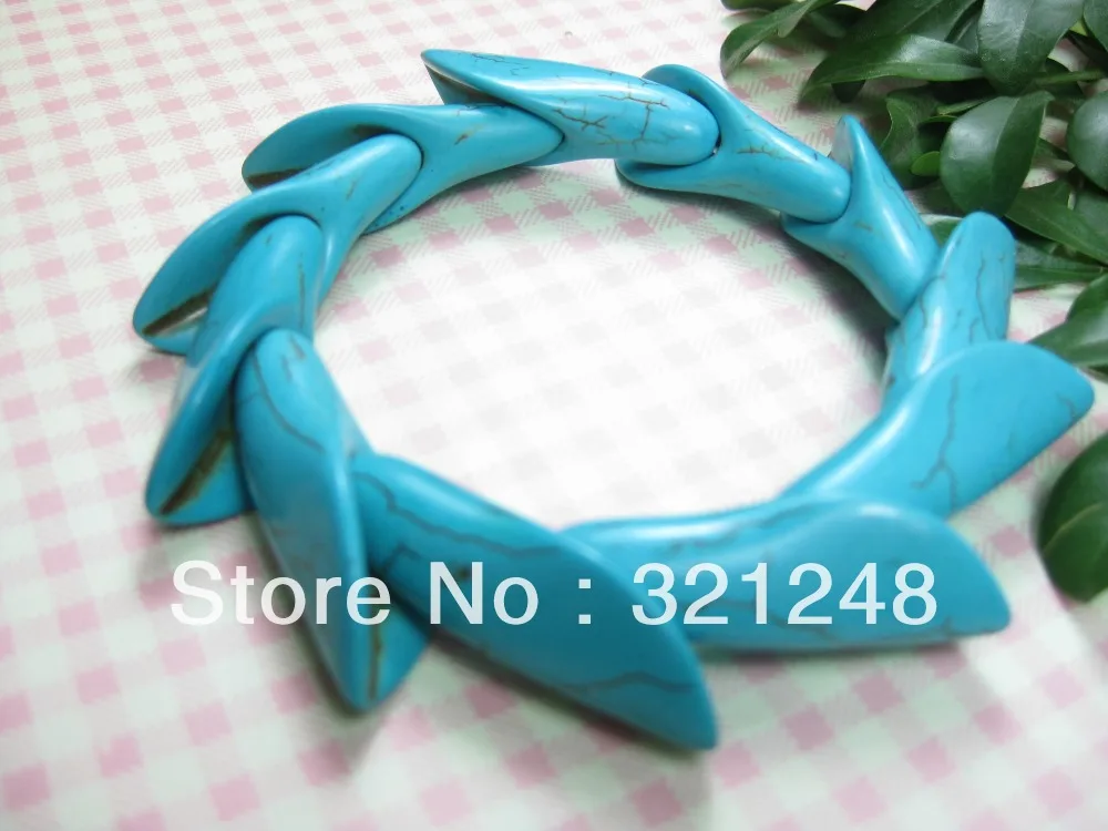 Цена модные синие Calaite бирюзой браслетом для женщин высокого качества свадьбы подарки Ювелирные изделия 7.5 дюймов ge878