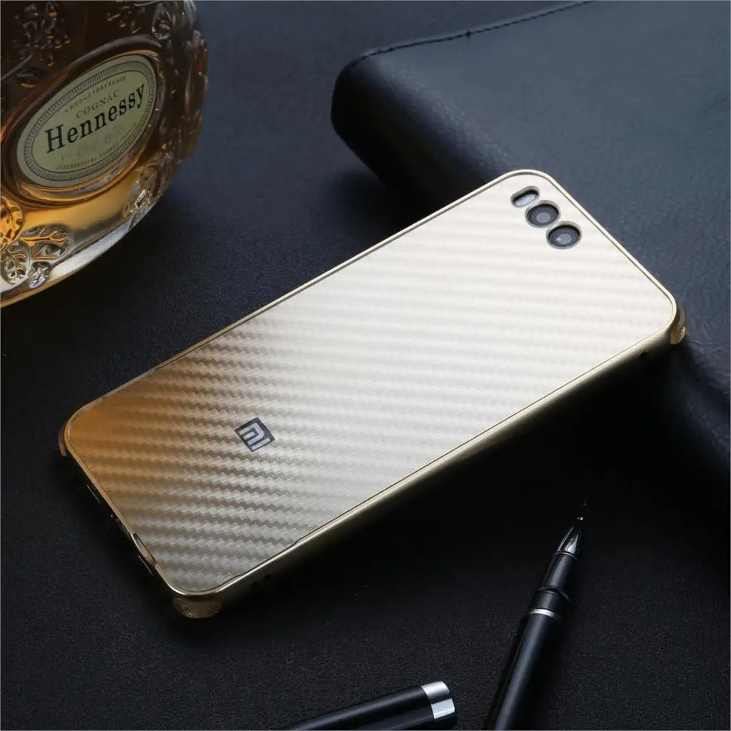 Модный тонкий чехол из углеродного волокна с металлической рамкой для Xiaomi Mi 6 Mi6 5