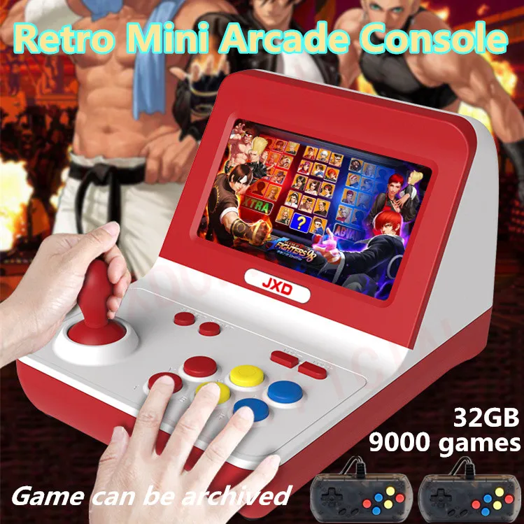 Ceny Nowy JXD klasyczne nostalgia Big rocker retro mini arcade konsoli budować w 9000 gra zręcznościowa neogeo cp1 cp2 gbc gb sens n
