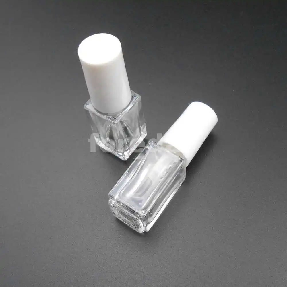 1PC X 5ml Empty Nail Polish Bottle Clear Glass With Mixing Ball Clear Black White / Matte Balck 5 ML NEW 17.5MMX45MM *FD332-334 3