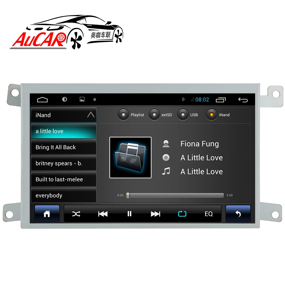 Excellent AuCAR Android 6.0 7" Car multimedia for Audi Q7 LHD RHD Car DVD Player 2005 - Quad core Bluetooth GPS Radio WIFI 4G Stereo IPS 2