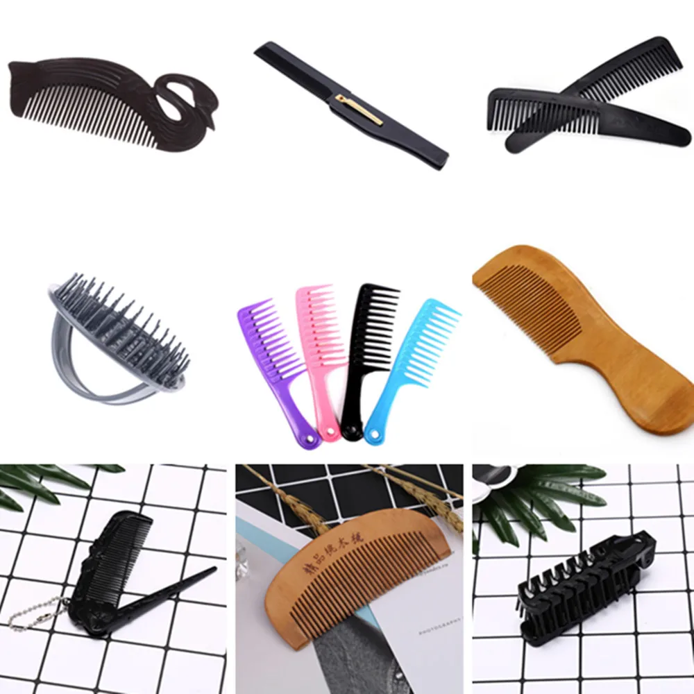 

Teeth Tooth Comb Hairdressing Salon Antistatic Wood Plastic Hair Detangling For Hair Styling Beauty Tool Supplies Creative Gift