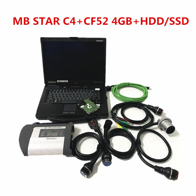 

Full Chip MB STAR C4 SD Connect Compact 4 Diagnostic Tool with V2019.09 Software ssd hdd full set in toughbook cf52 4GB laptop