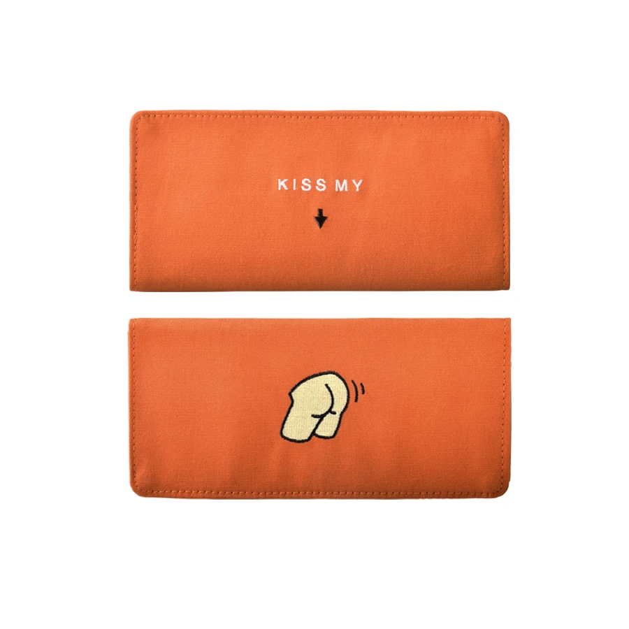 

Funny canvas embroidery long wallets in FUNNY series 6styles(FUN KIK)