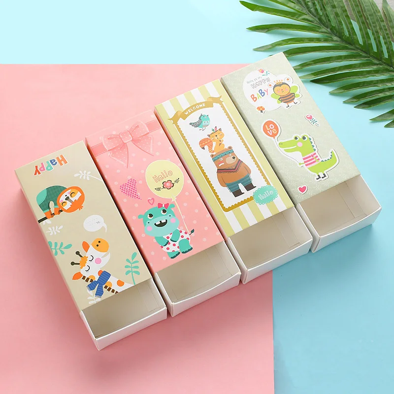 

10pcs Cookie Candy Box Paper Gift Boxes Biscuits Packaging Carton Animal Paper Box Wedding Favor Kids Birthday Party Decoration