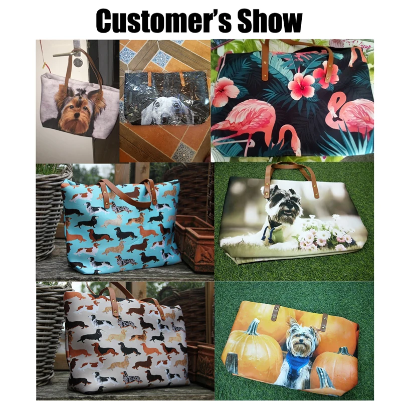 Noisydesigns 3D Customize Your Personalized Pattern Bags Drop Shipping Canvas Shopping Bag Women Large Handbags Tote Crossbody