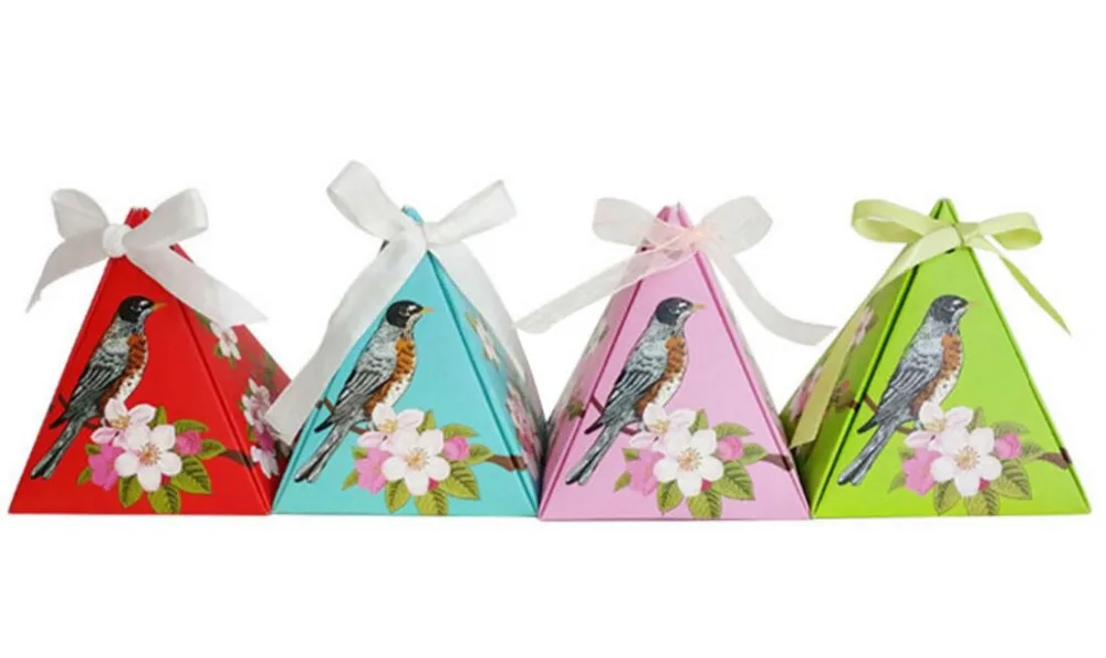 

creative bird sing peach blooming spring come candy bag DIY new marriage charm Shower Favor Boxes Wedding Party Gift hold bag