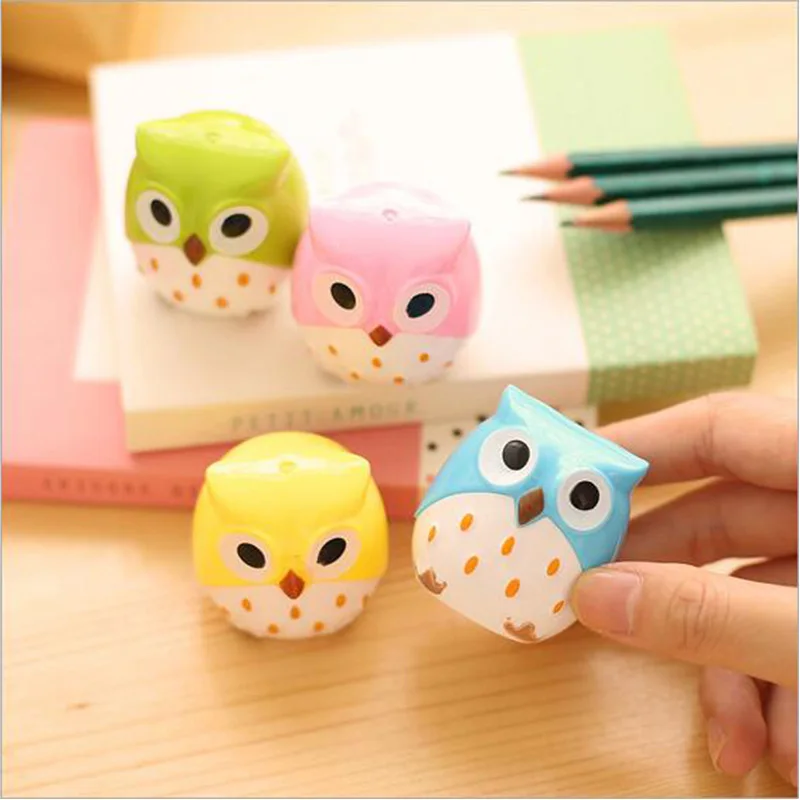 1 х kawaii Сова Пластиковая точилка для карандашей нож резки корейских канцелярских