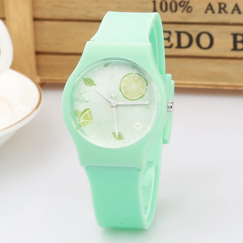 Новые брендовые модные милые Harajuku Lemon Mini женские детские часы водонепроницаемые