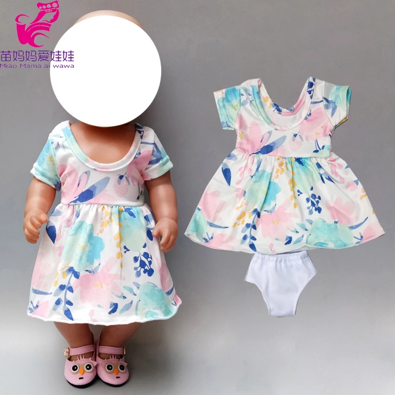 

Baby Doll dress 43cm born baby doll clothes 18 inch girl dolls clothes t-shirt flared pants