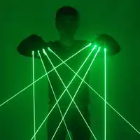 Green Laser Gloves With 4pcs 532nm Laser ,LED Stage Gloves Luminous Gloves For DJ Club/Party Show