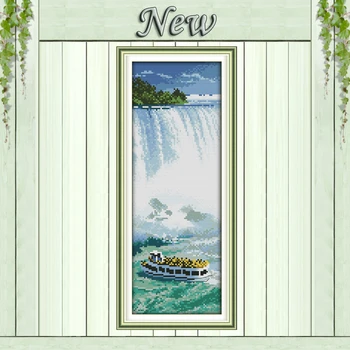 

Niagara Falls famous river scenery paintings Embroidery sets Cross Stitch DMC 14CT 11CT Counted print on canvas Needlework kits