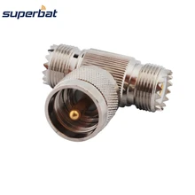 Superbat 5 шт. UHF RF адаптер UHF штекер для UHF Женский Разъем 2 способ разъем