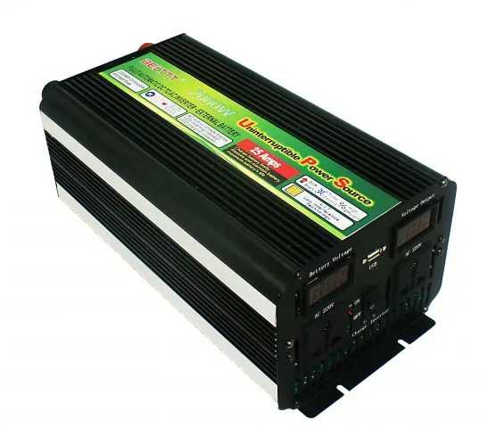 Быстрая belttt гарантия 1 год DC24V для AC220V 2000 W инвертор со встроенным аккумулятором зарядное устройство