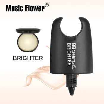 

Music Flower 2 in 1 BB Cream+Brightener 24 Hours Lasting Waterproof Makeup Base Moisturizer Cheek Concealer Natural Foundation
