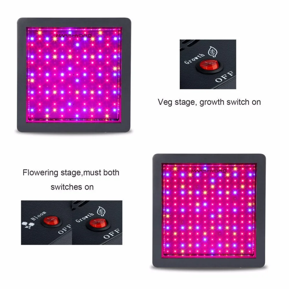 Mars гидро светодиодный светильник для выращивания обновленный Mars II 900 Вт полный спектр Veg цветение переключатели с ИК профессиональная гидропонная система